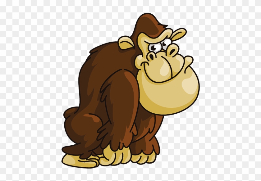 Funny Gorilla Cartoon - Gorilla Clipart #1112486