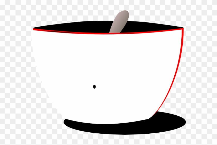 Red And White Bowl - Clip Art #1112571