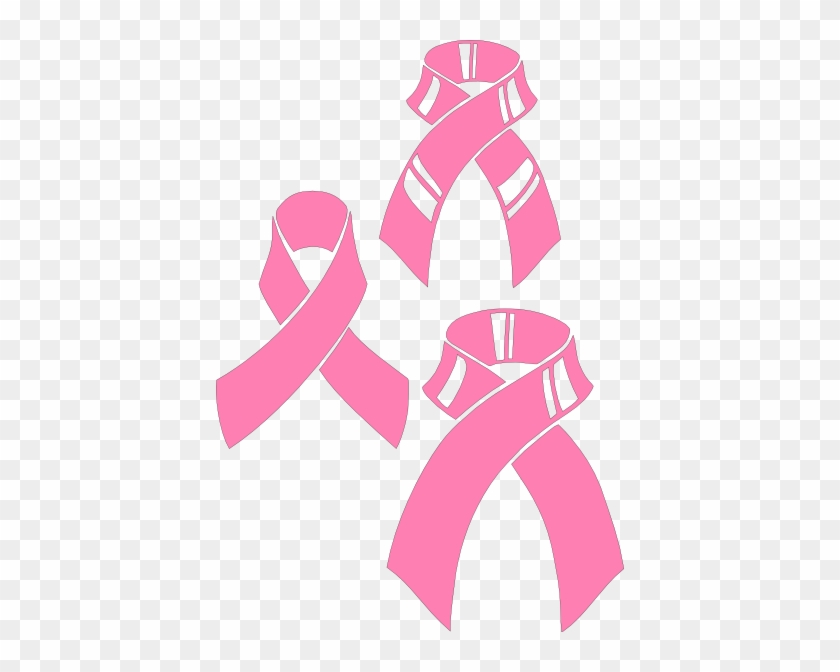 Pink Ribbons Clip Art At Clker Com Vector Clip Art - Free Pink Ribbon Vector #1112622