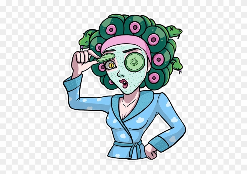 Medusa Gorgon Jellyfish Sticker Telegram - Стикеры Медуза Горгона #1112692