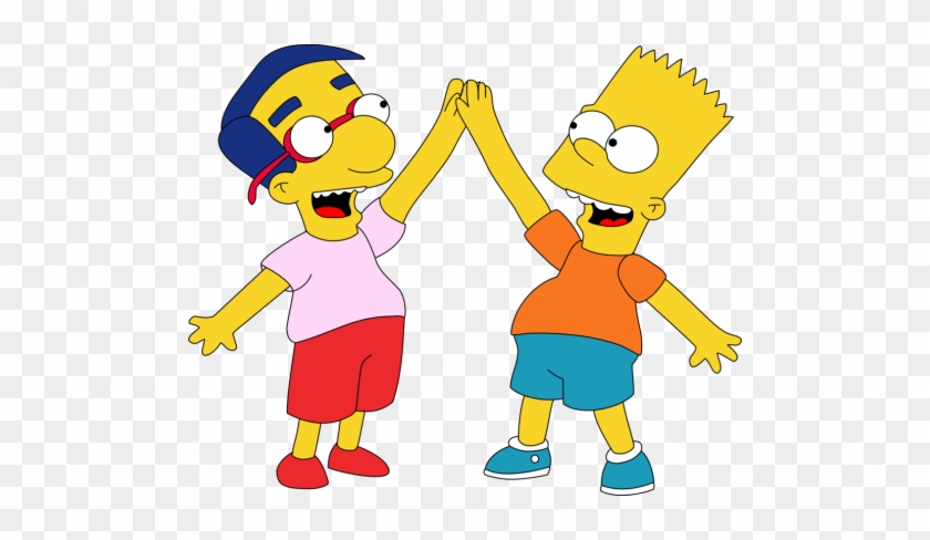 Artwork From The Book - Bart And Milhouse #1112775