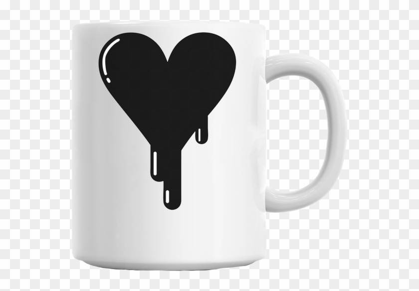 Flat Earth Is Beautiful - Styleart Black Heart Mug - Pack Of 5 - Mug1-white-amzt~packof5 #1112785