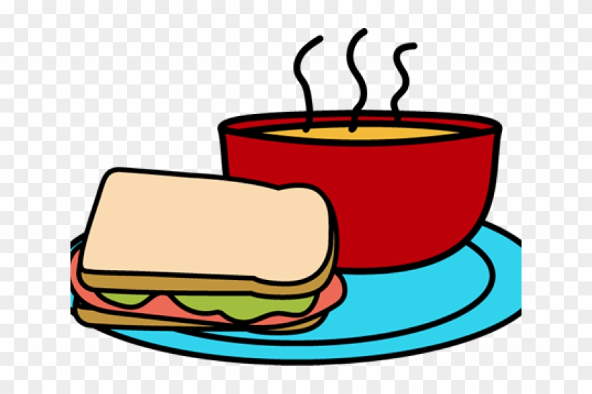 Soup Clipart - Soup & Sandwich Lunch #1112897