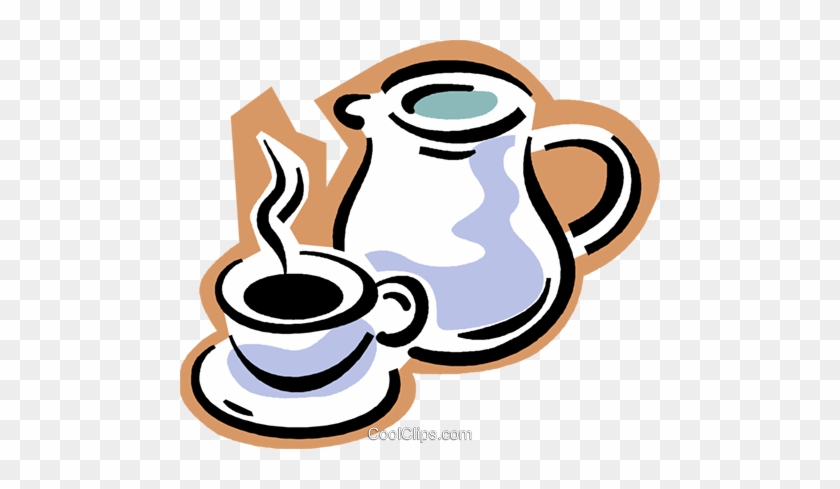 Coffee Pot With Cup Of Coffee Royalty Free Vector Clip - Kaffee Clipart #1113015