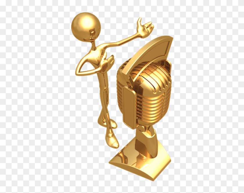 Microphone Clip Art - Trophy Mic Clipart Png #1113052