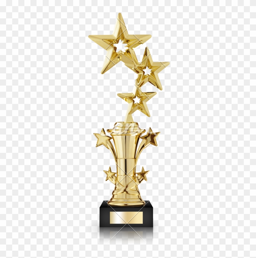 Golden Trophy - Transparent Star Trophy Png #1113060
