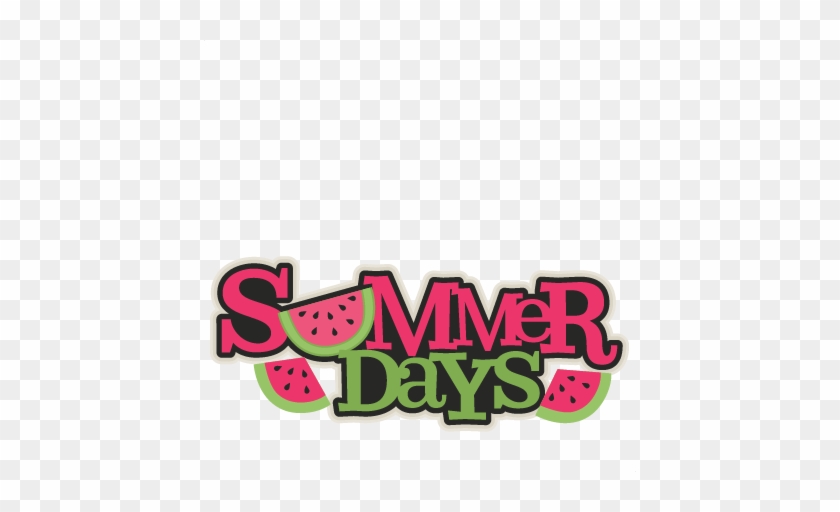 Summer Days Title Svg Scrapbook Cut File Cute Clipart - Free Clipart Summer Days #1113096