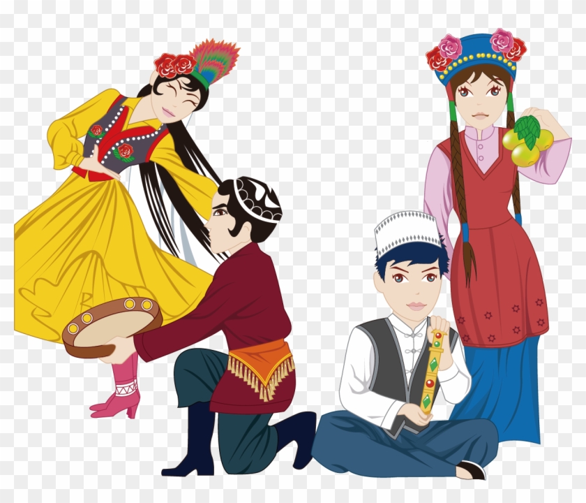 Xinjiang Uyghurs Culture Ethnic Group Folk Costume - Ethnic Group #1113135