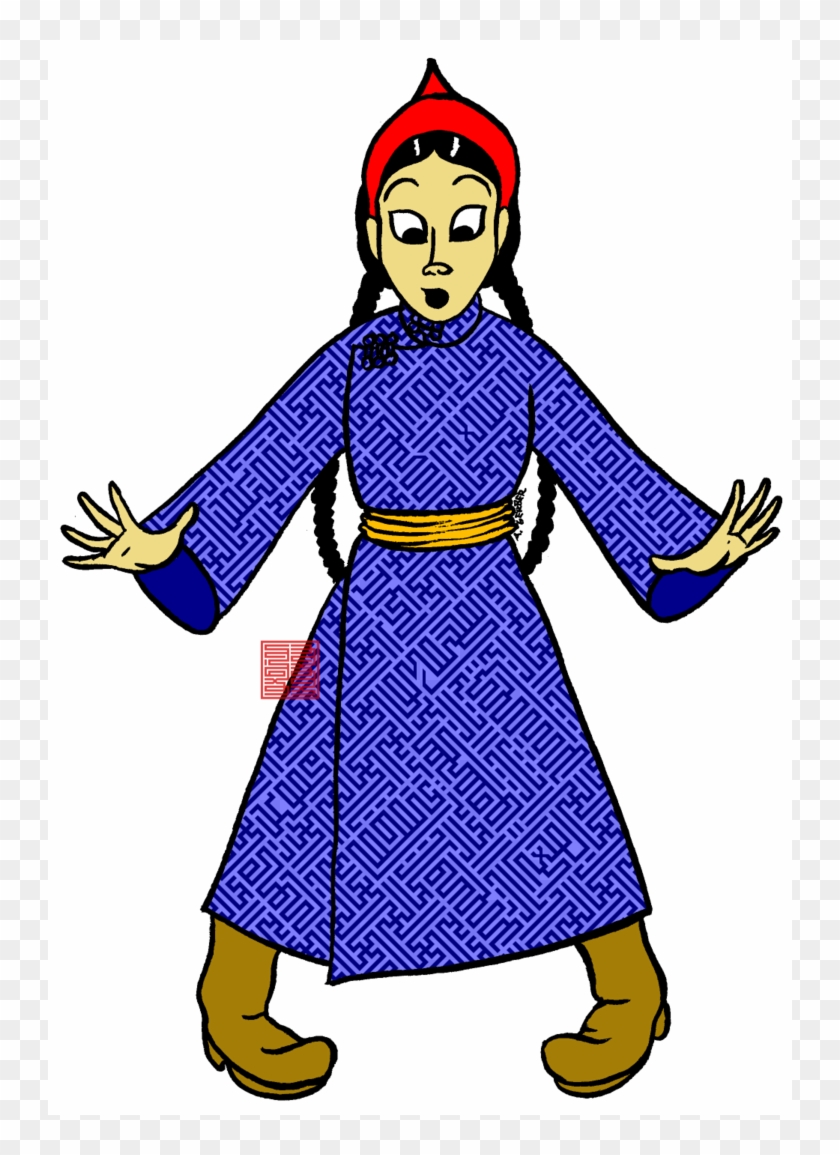 Mongolian Robe Word Search By Eye Of Tengri - Mongolian Traditional Clothes Cartoon #1113304