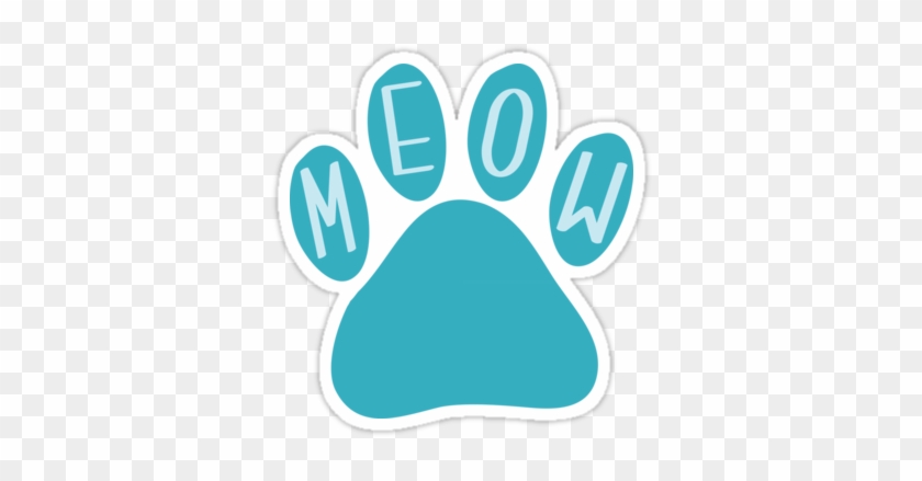 Cat Paw Meow Teal By Danaandthebooks - Circle #1113337