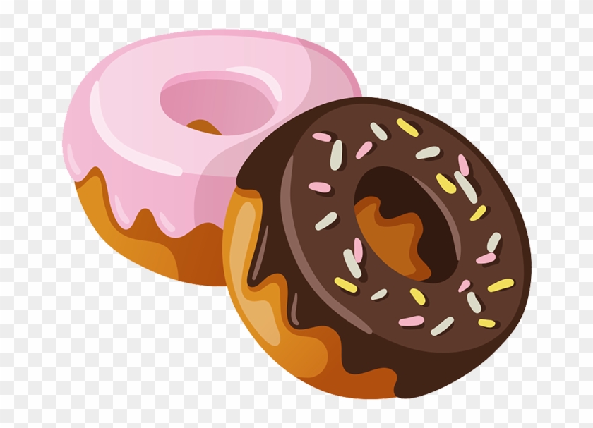 卡通手绘巧克力甜甜圈 - Donut Vector Png #1113357