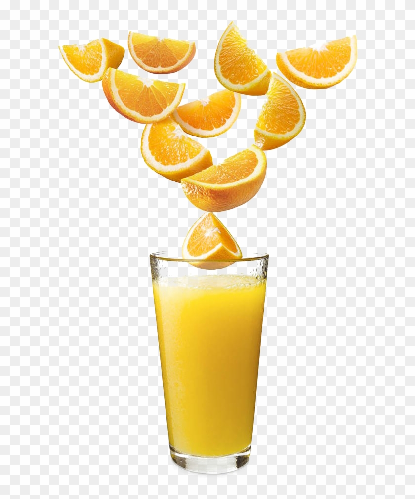 橙汁果汁鲜榨 - Glass Of Drink Png #1113359
