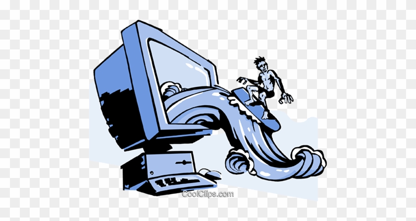Business Surfing The Web Royalty Free Vector Clip Art - Surfing The Internet Png #1113440