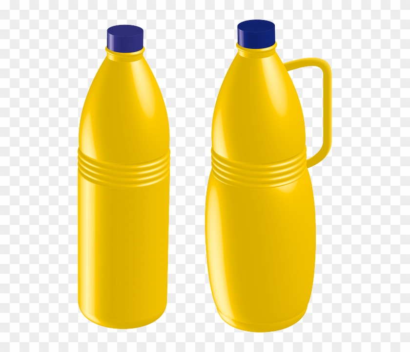 Bottle, Plastic, Bottles, Bleach, Container, Yellow - Botellas De Plastico Amarillo #1113642