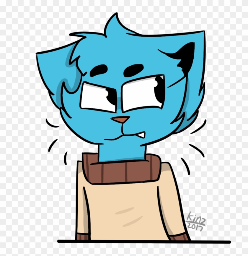 A Blue Cat Named Gumball By Kinziiz - Cartoon #1113888