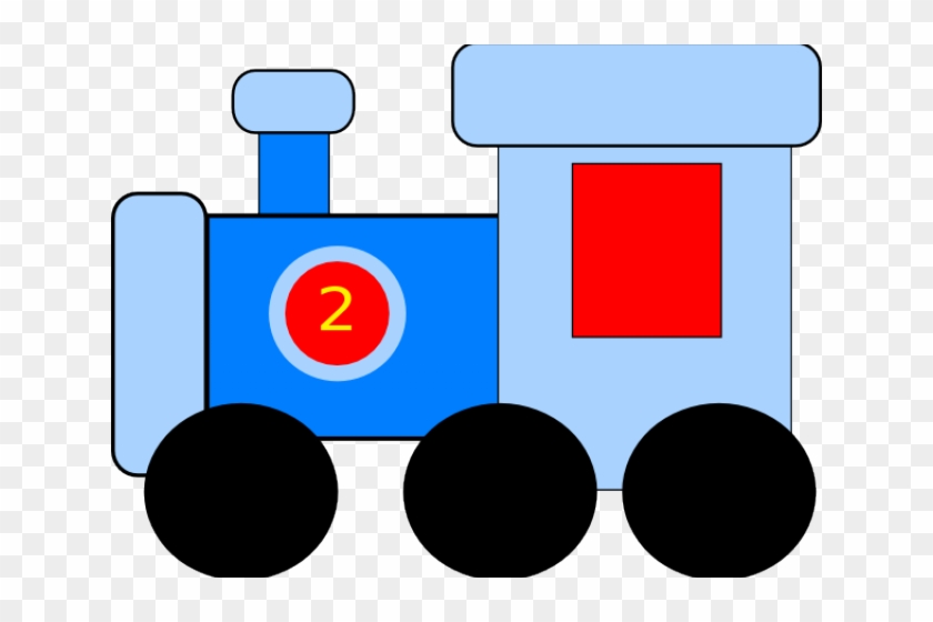 Long Clipart Little Train - Blue Red Train Cartoon - Free Transparent PNG  Clipart Images Download