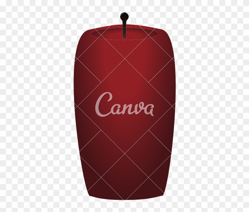 Decorative Red Unlit Candle Isolated Vector Illustration - Use Canva Like A Pro #1114219