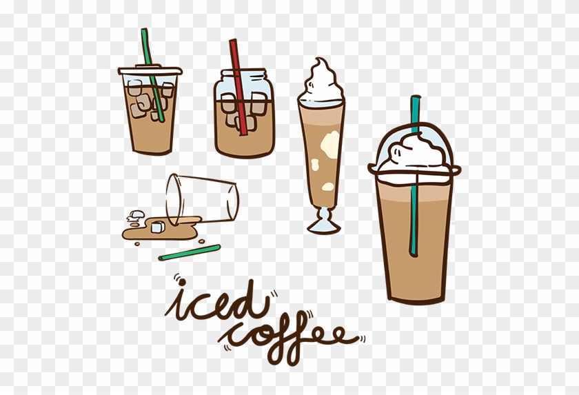 Iced Coffee Vector - Iced Coffee Cartoon #1114330