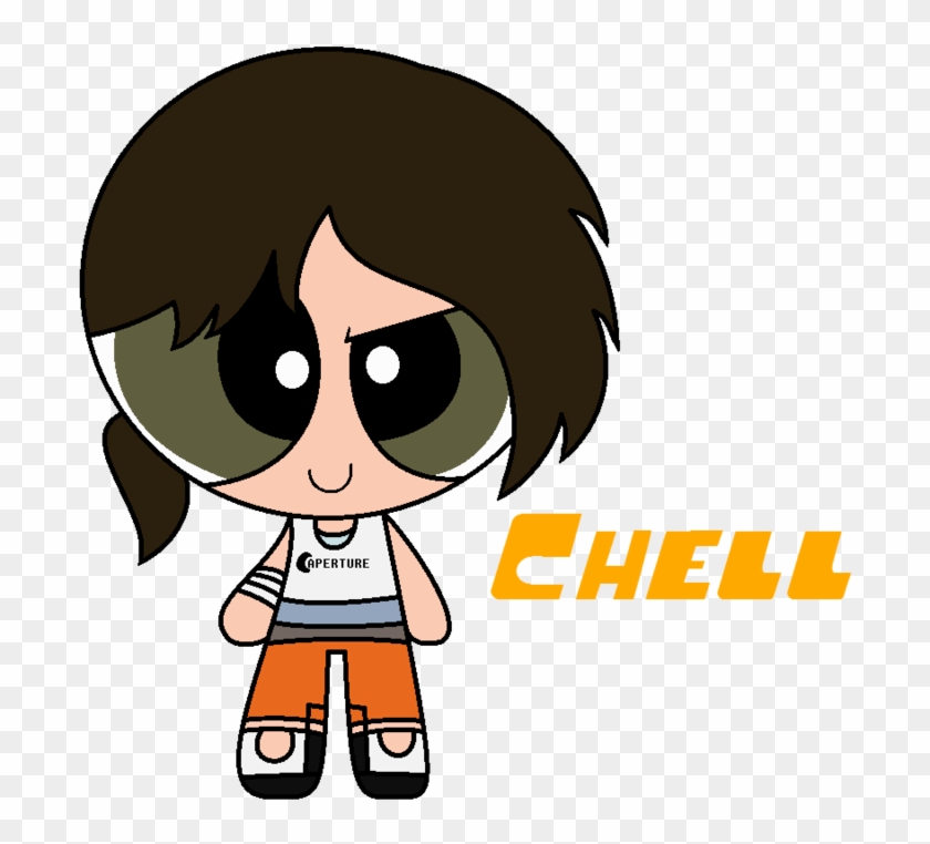 Ppg/portal 2/chell By Antonio132 - Powerpuff Portal 2 #1114490