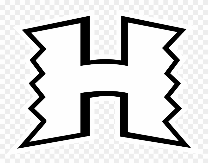 Hawaii Warriors Logo Black And White - University Of Hawaii Logo #1114573