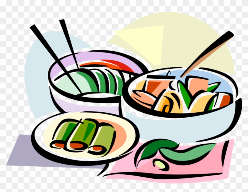 Vector Illustration Of Korean Cuisine Kimchi - Kimchi Clipart #1114900