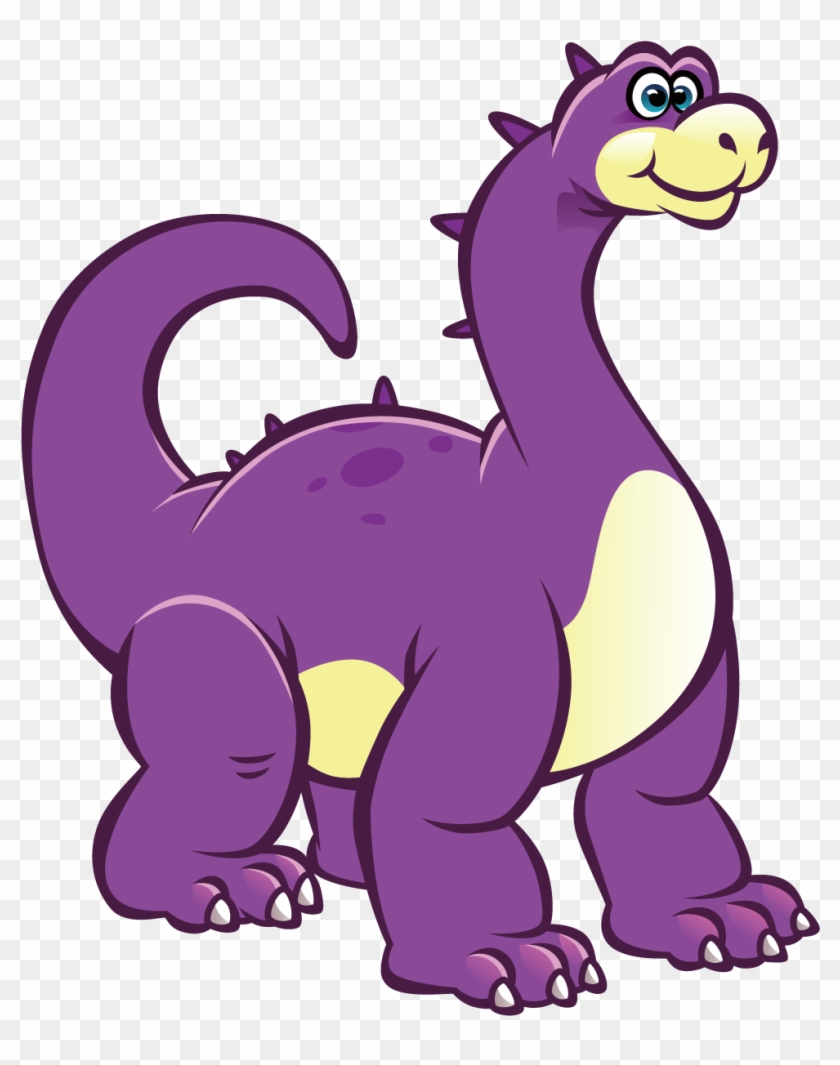 Triceratops Tyrannosaurus Diplodocus Dinosaur - Purple Dinosaur Cartoon #1115063