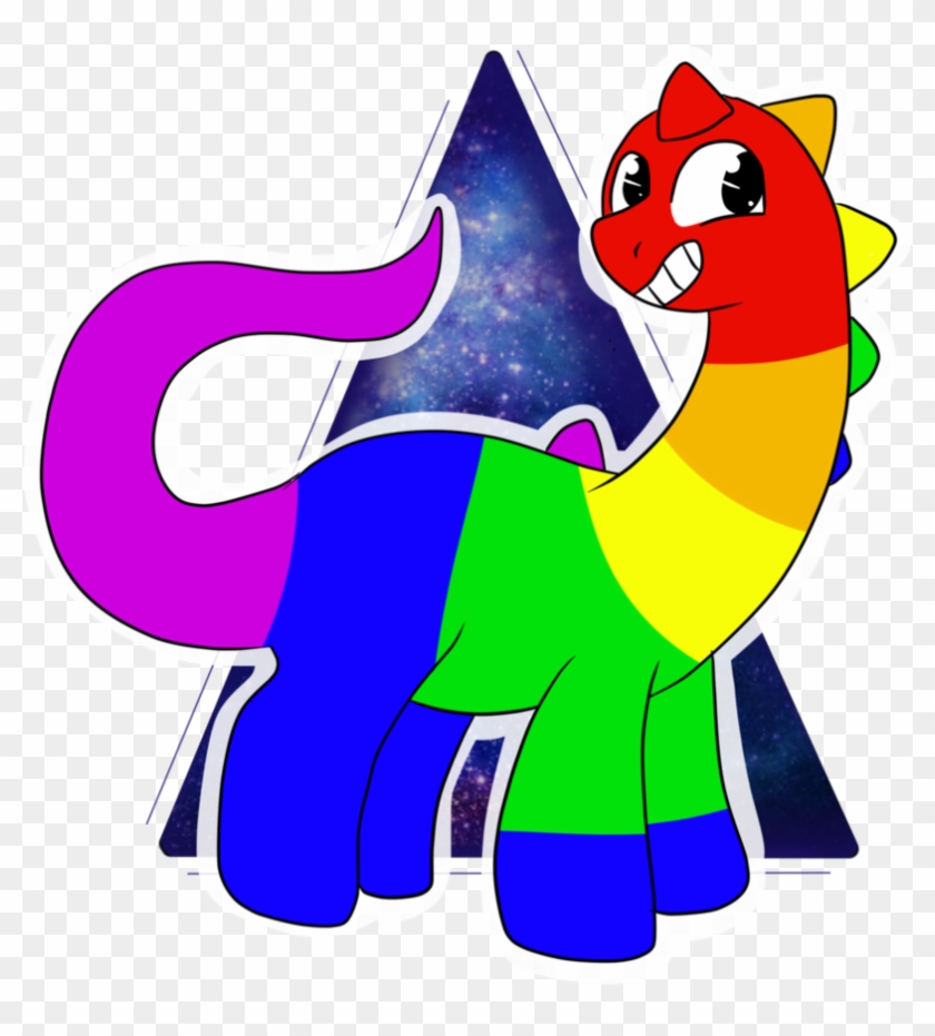 Rainbow Dinosaur From Space By Nawnii - Comics #1115121