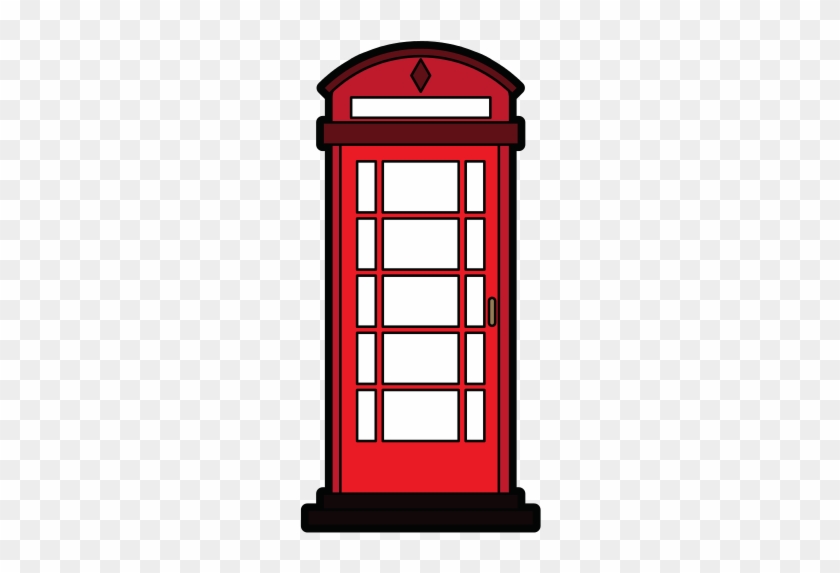 Phone Booth Clipart Transparent - London Phone Booth Vector #1115250