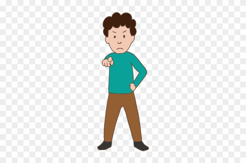 A Man Pointing To A Person - Clip Art #1115358