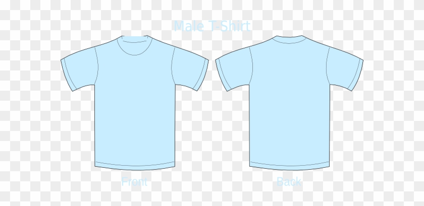 Polo Shirt Clipart Baby Blue - Light Blue Shirt Front And Back #1115533