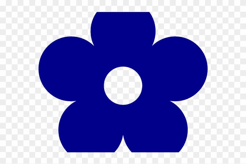 Dark Blue Clipart Blue Colour - Blue Clip Art Flower #1115536
