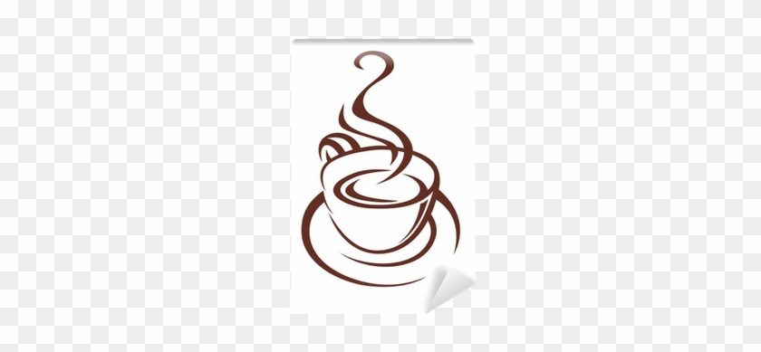 Doodle Sketch Of A Steaming Cup Of Coffee Wall Mural - Coffee #1115546