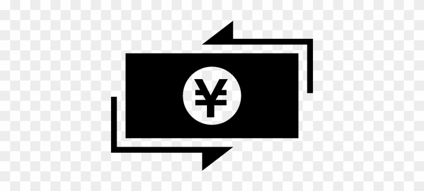 Yen Money Bill Paper With Arrows Around Vector - Japanese Yen #1115617