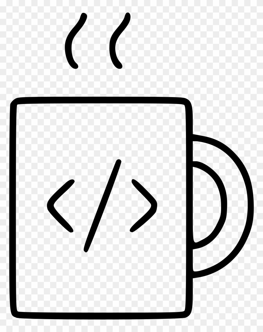 Cup Coffee Code Programming Developer Team Pause Comments - Developer File Icon Svg #1115648