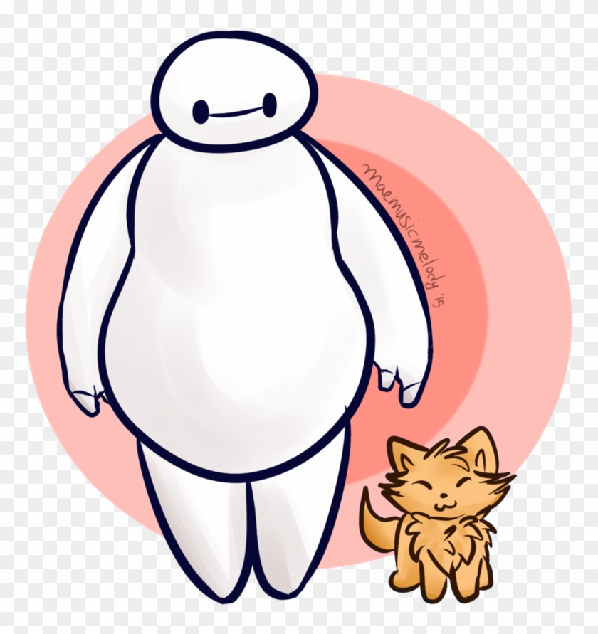 Baymax And Kitty Sticker By Maemusicmelody - Cartoon #1115725