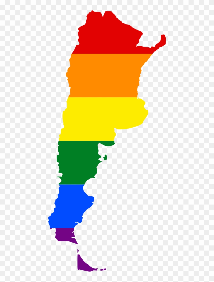 Lgbt Flag Map Of Argentina - Argentina Flag Map #1115930