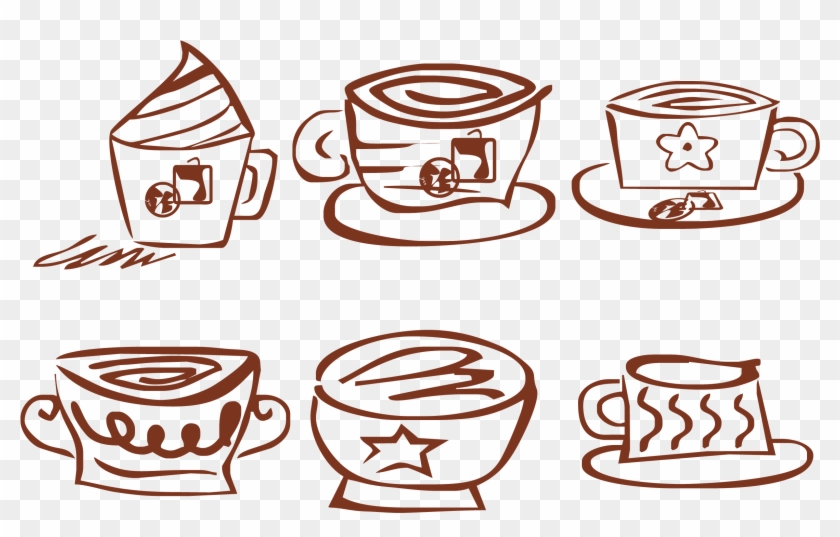Coffee Cup Cafe Logo - Vector Cafe Logo #1116040