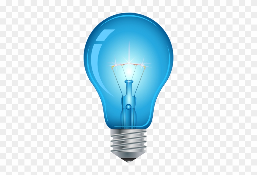 Blue Light Bulb Png Clip Art - Light: Third Grade Science Experiments #1116091