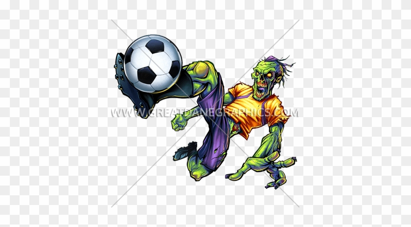 Download Error - Zombie Soccer Kick Baseball Sleeve Shirt #1116138