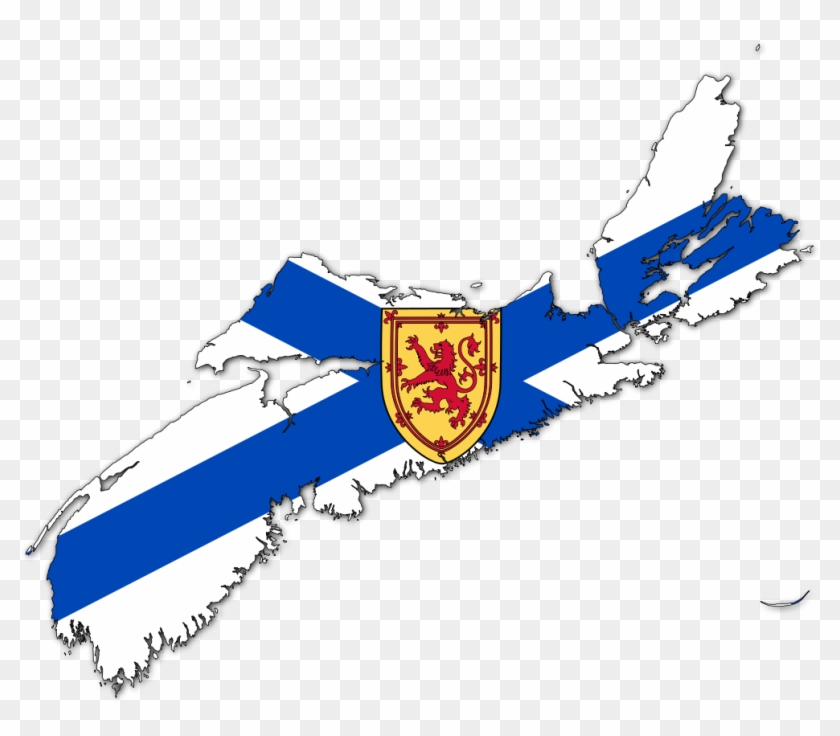 Flag-map Of Nova Scotia - Nova Scotia Flag Map #1116180
