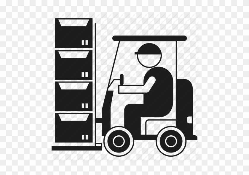 Warehouse Clipart Labor Work - Warehouse Forklift Icon #1116249