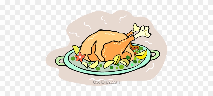 Roast Turkey Dinner Royalty Free Vector Clip Art Illustration - Roast Turkey Dinner Royalty Free Vector Clip Art Illustration #1116354