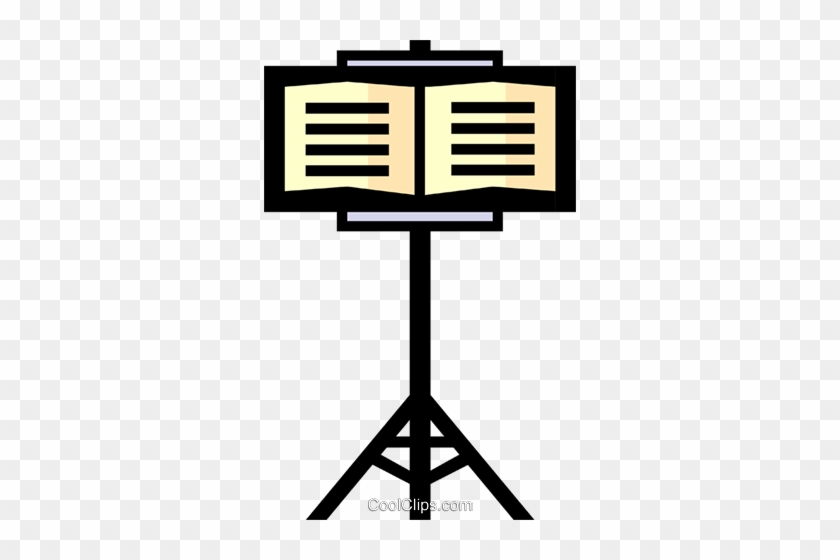 Music Stand Royalty Free Vector Clip Art Illustration - Free Music Stand Vector #1116357