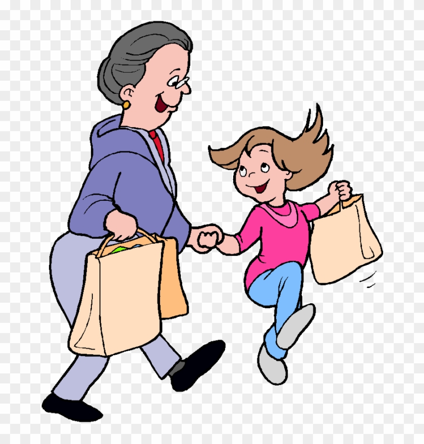 Pin Grandmother Clipart - Grandmother And Granddaughter Clipart #1116522