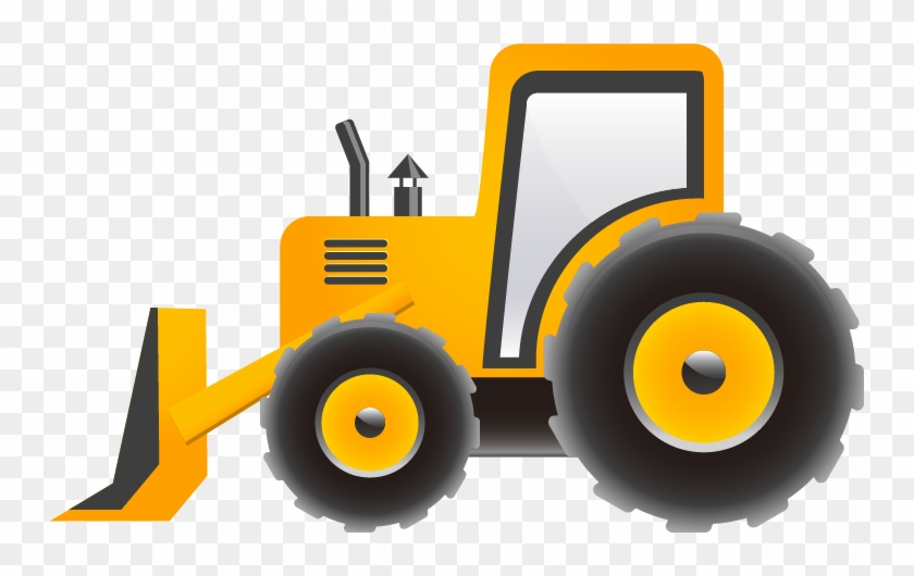 Cartoon Excavator Heavy Equipment - Go To Sleep I Count Tractors, Not Sheep (printed Tractor) #1116706