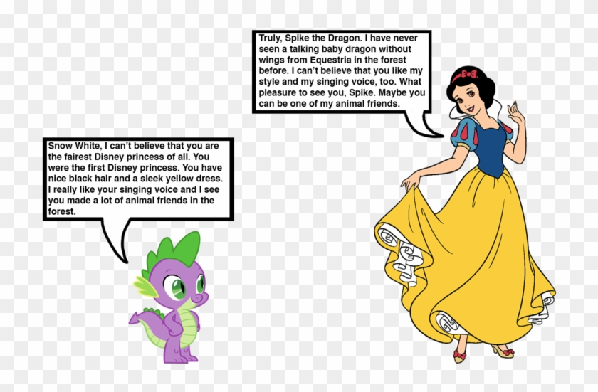 Spike Meets Princess Snow White By Darthranner83 - Snow White #1116937