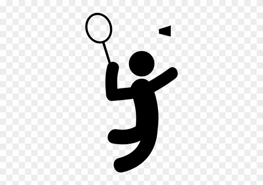 Badminton Player Vector - Playing Badminton Icon #1116979