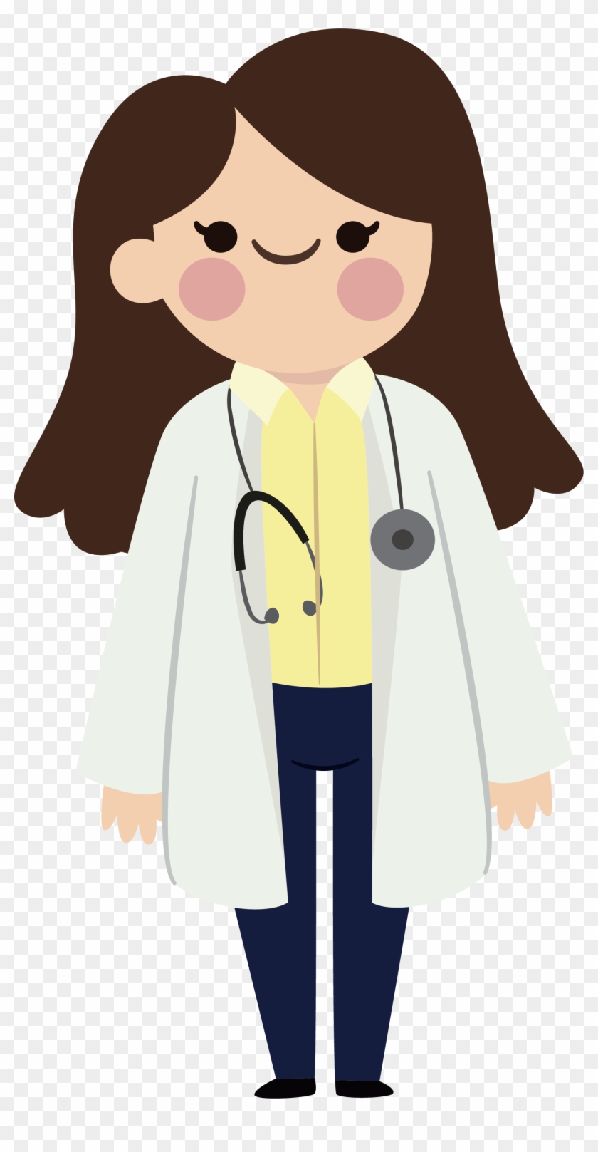 Physician Clip Art - Cute Girl Doctor Cartoon #1117022