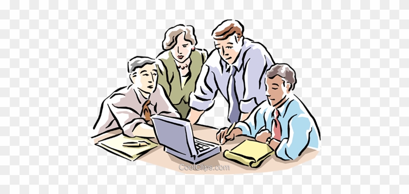 Group Of Business People Royalty Free Vector Clip Art - Working With A Group #1117037