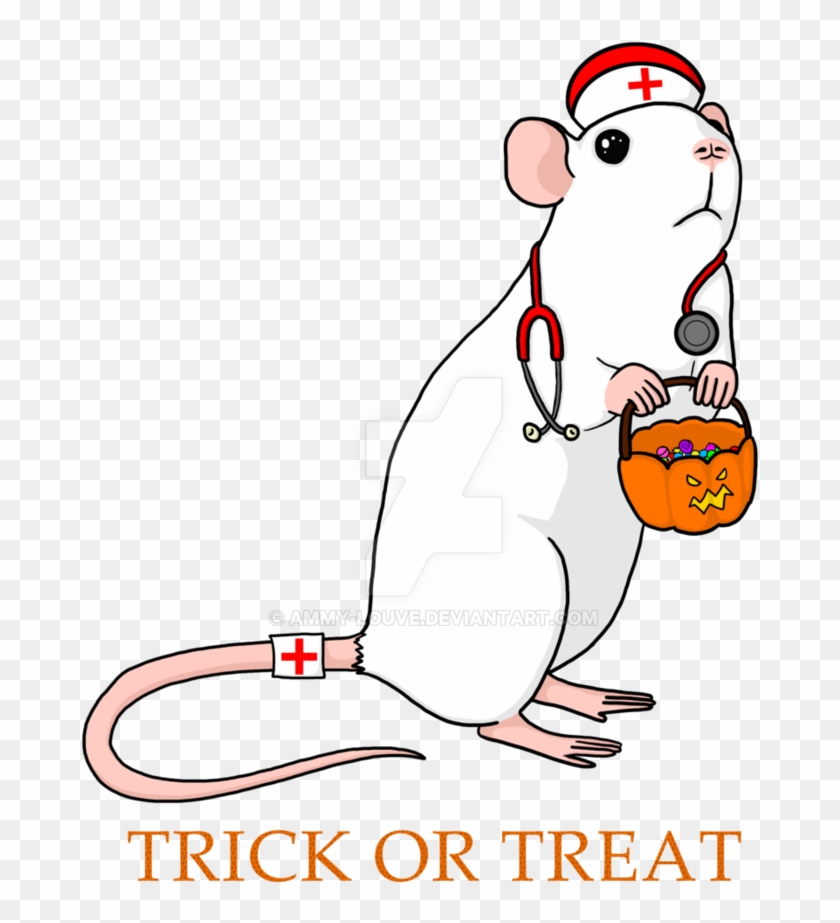 Goal Halloween Rat Nurse By Ammy Louve On Deviantart - Halloween Rat-nurse Sweatshirt - Sport Grey - X-large #1117275